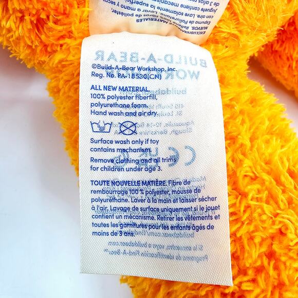 Build A Bear Orange Pumpkin Bear Glow Light Up Halloween 17” Plush WORKING - Picture 6 of 13